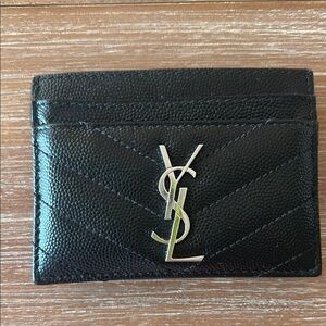 Yves Saint Laurent Black Card Holder / small wallet